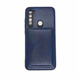 TPU REDMI NOTE 8 PORTA TARJETA AZUL CUERO