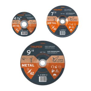 Discos abrasivos p/corte de metal, alta durabilidad Truper