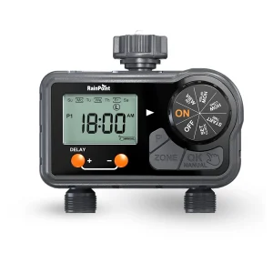 Temporizador De Riego Para Canilla Digital Con 2 Zonas De 3 Programas
