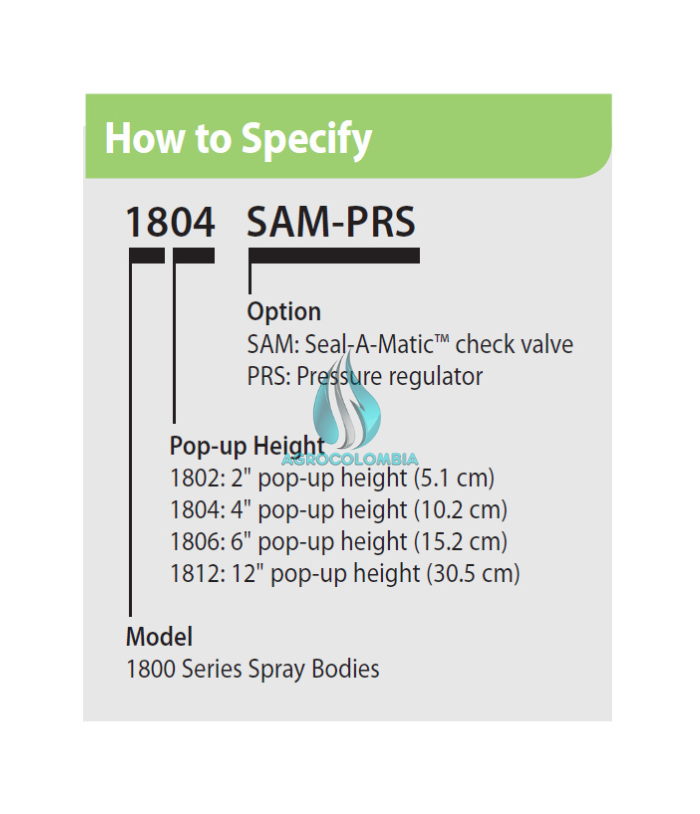 Pop up aspesor rociador spray 4″ rain bird - Imagen 3