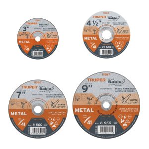 Discos abrasivos para corte extrafino de metal, alta durabilidad TRUPER