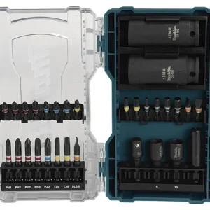 SET 30PZS PUNTAS Y ADAPTADORES. DADOS MAKITA E-07060