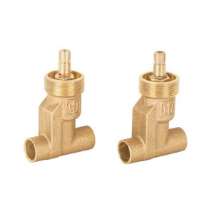 Juego de 2 llaves de empotrar soldables para regadera Foset Basic sin manerales Mod. E-652SCE