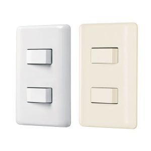 Placas con 1 interruptor sencillo + 1 de 3 vías Volteck Basic