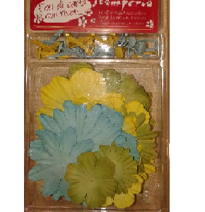 Kit Flores de papel y cierres Stampería pcf10