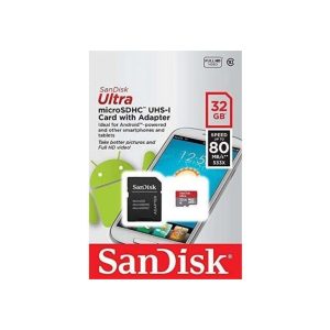 Tarjeta Microsd 32 Gb Sandisk Clase 10 80 Mb/s