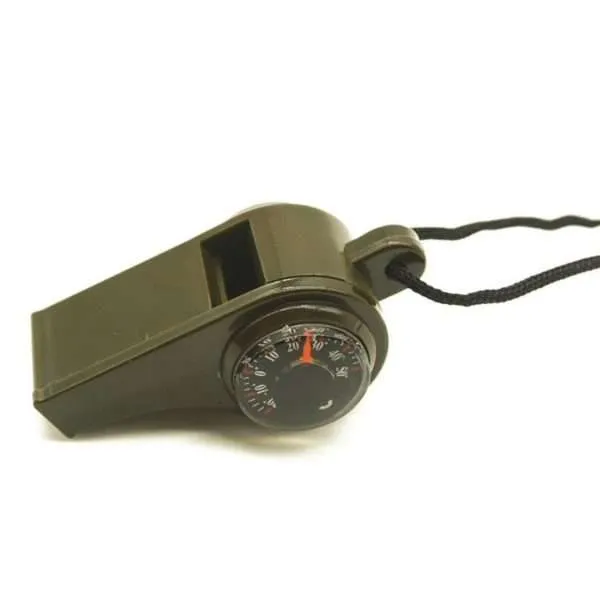 Pito Termómetro Y Brújula Supervivencia Camping - Imagen 3