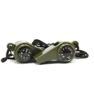 Pito Termómetro Y Brújula Supervivencia Camping