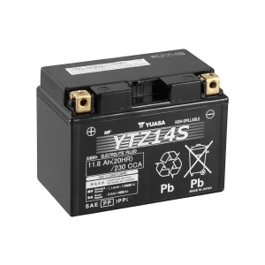 Batería de Moto YUASA Gel YTZ14S-BS 11,2Ah 12V