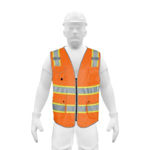 Chaleco de seguridad Truper de alta visibilidad naranja grande Mod. CHS-900N-L