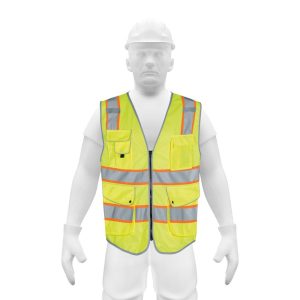 Chaleco de seguridad Truper de alta visibilidad verde mediano Mod. CHS-900V-M