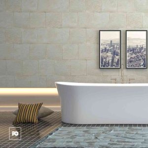 Fachaleta max. 33.2 x 33.2 cm color blanca, modelo Galarza.