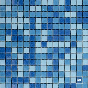 Malla Veneciano color azul acqua formato 33×33, modelo Miscela 22.