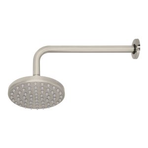 Regadera redonda Foset Element 6″ con brazo acabado satinado Mod. R-206N